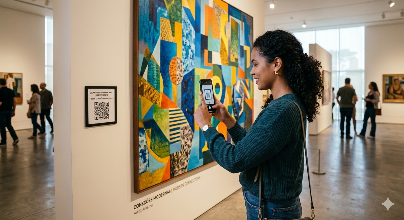 Pessoa escaneando um QR Code